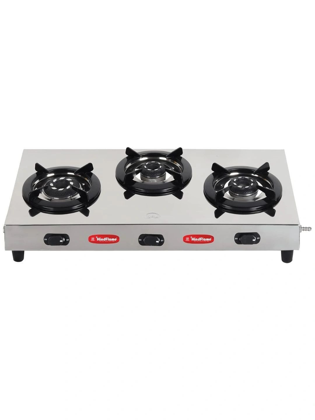 Hindflame 3 Burner Triple Cook Stainless Steel Manual Gas Stove