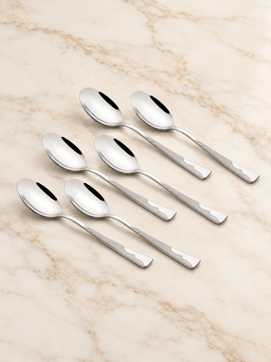 FNS Silver-Toned 6 Pcs Stainless Steel Teaspoon Set