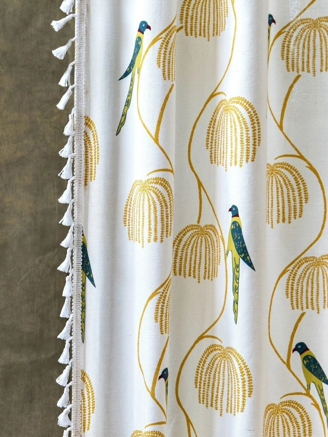 Tranquebar Home Single Panel- Mithu Cotton Window Curtain - 5 Feet