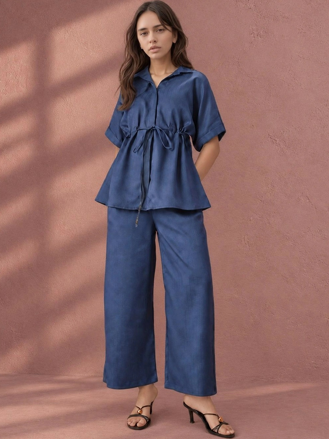Fashfun Self Design Shirt With Palazzos
