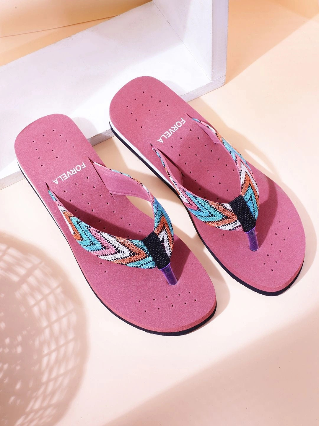 FORVELA Women Ortho Soft & Comfortable Orthopedic Footbed Health Slippers Thong Flip-Flops