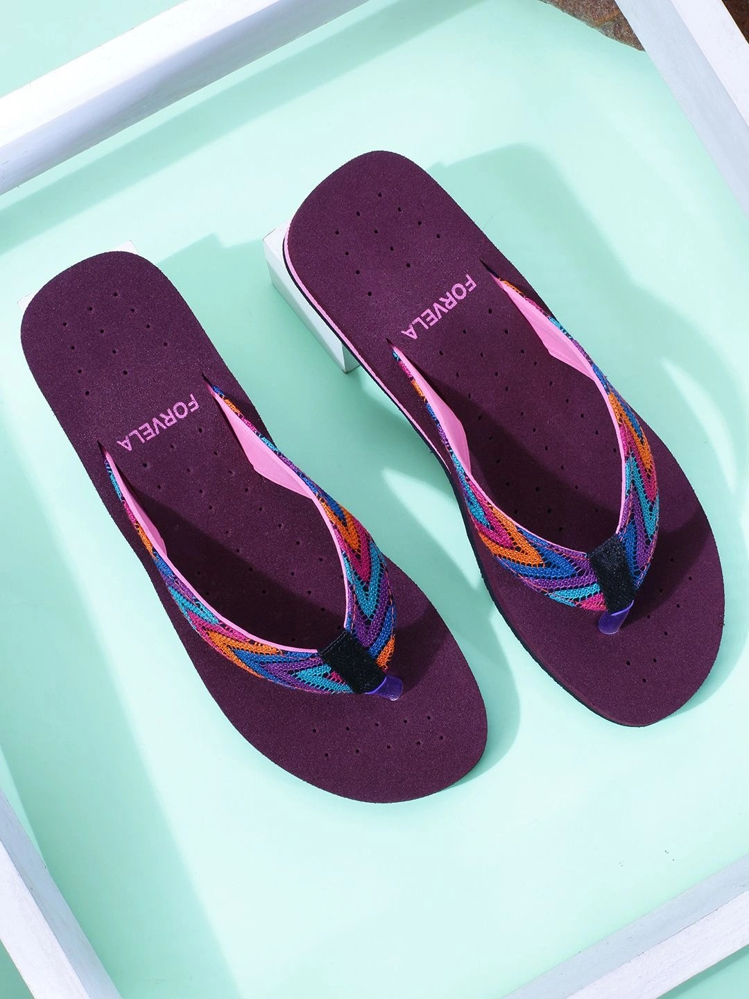 FORVELA Women Ortho Soft & Comfortable Orthopedic Footbed Health Slippers Thong Flip-Flops