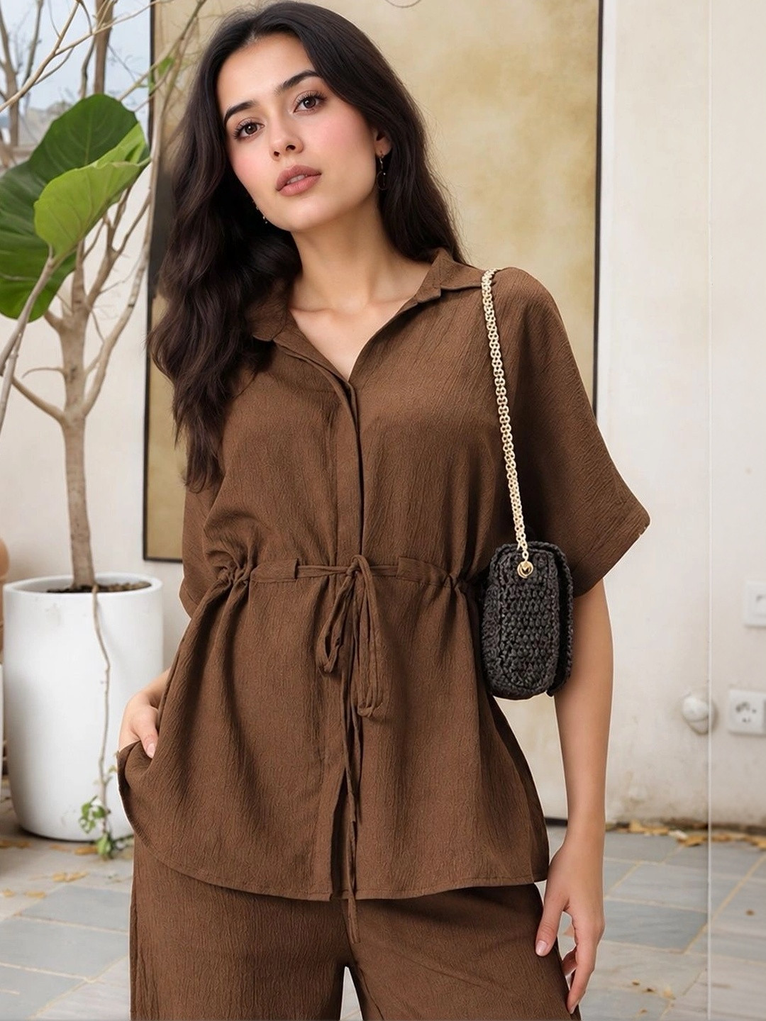 Murcia Roll-Up Sleeves Shirt Style Top