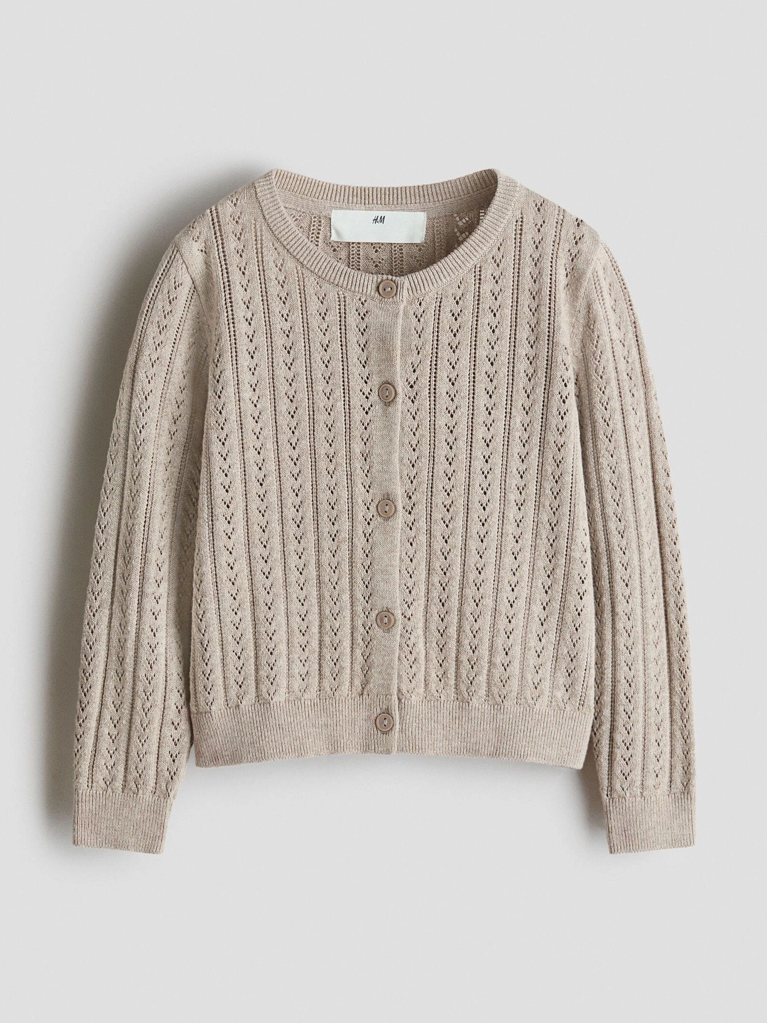 H&M Pointelle-Knit Cotton Cardigan
