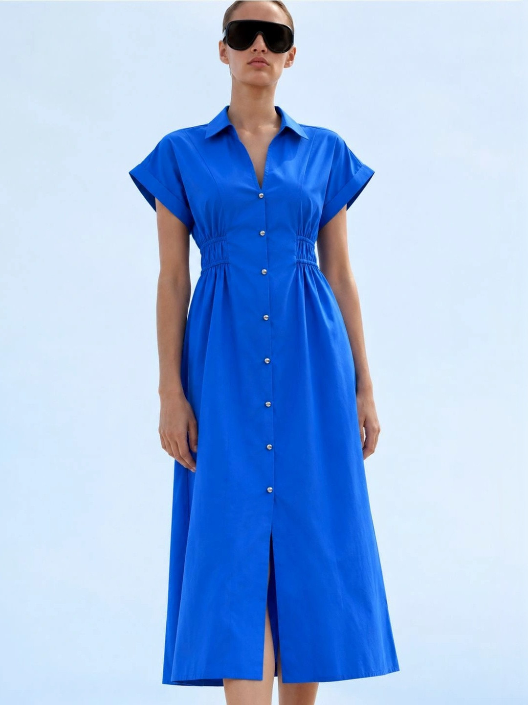 Ikonic klaer Colourblocked Fit & Flare Midi Dress