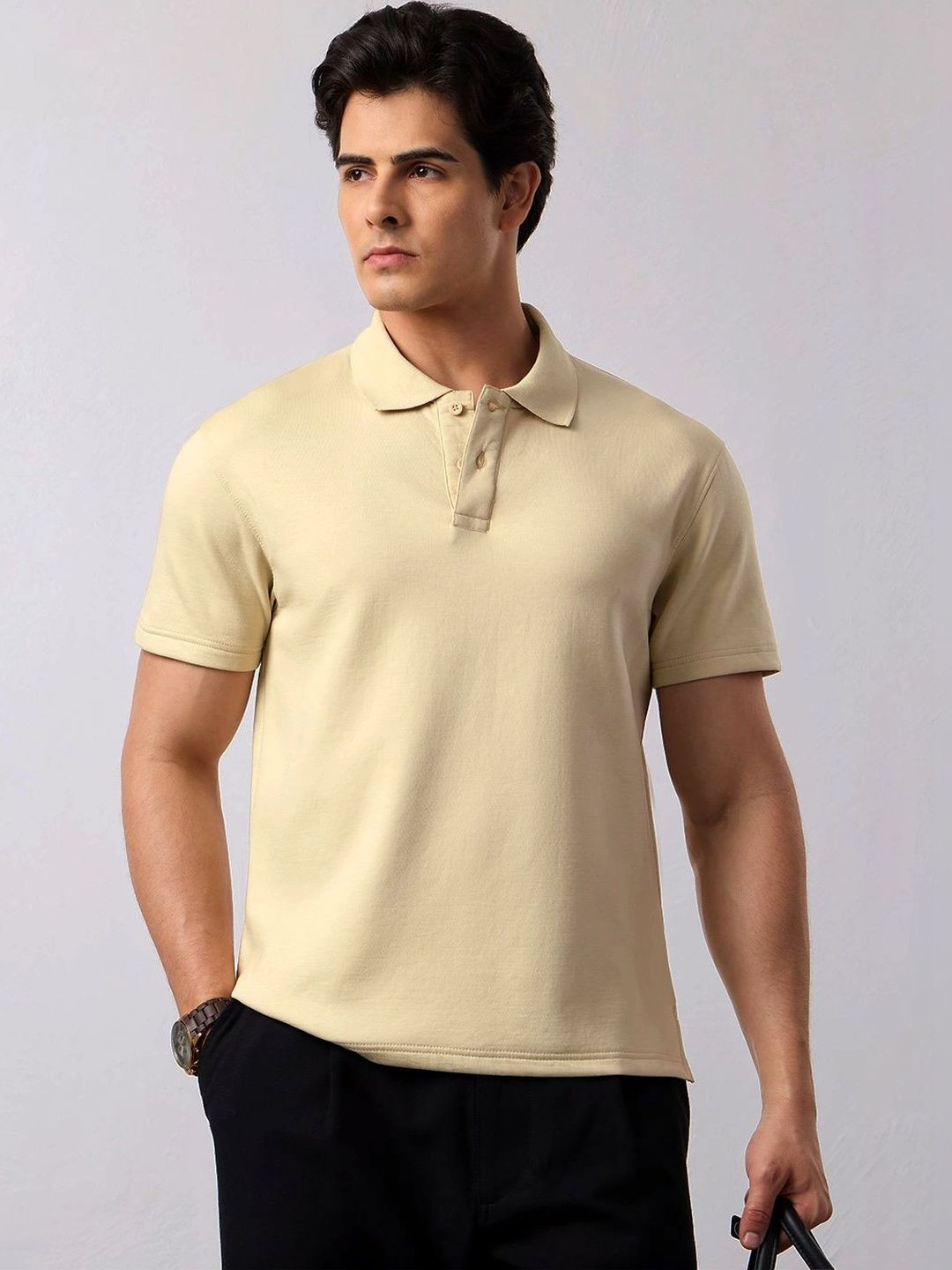 The Souled Store Men Polo Collar T-shirt
