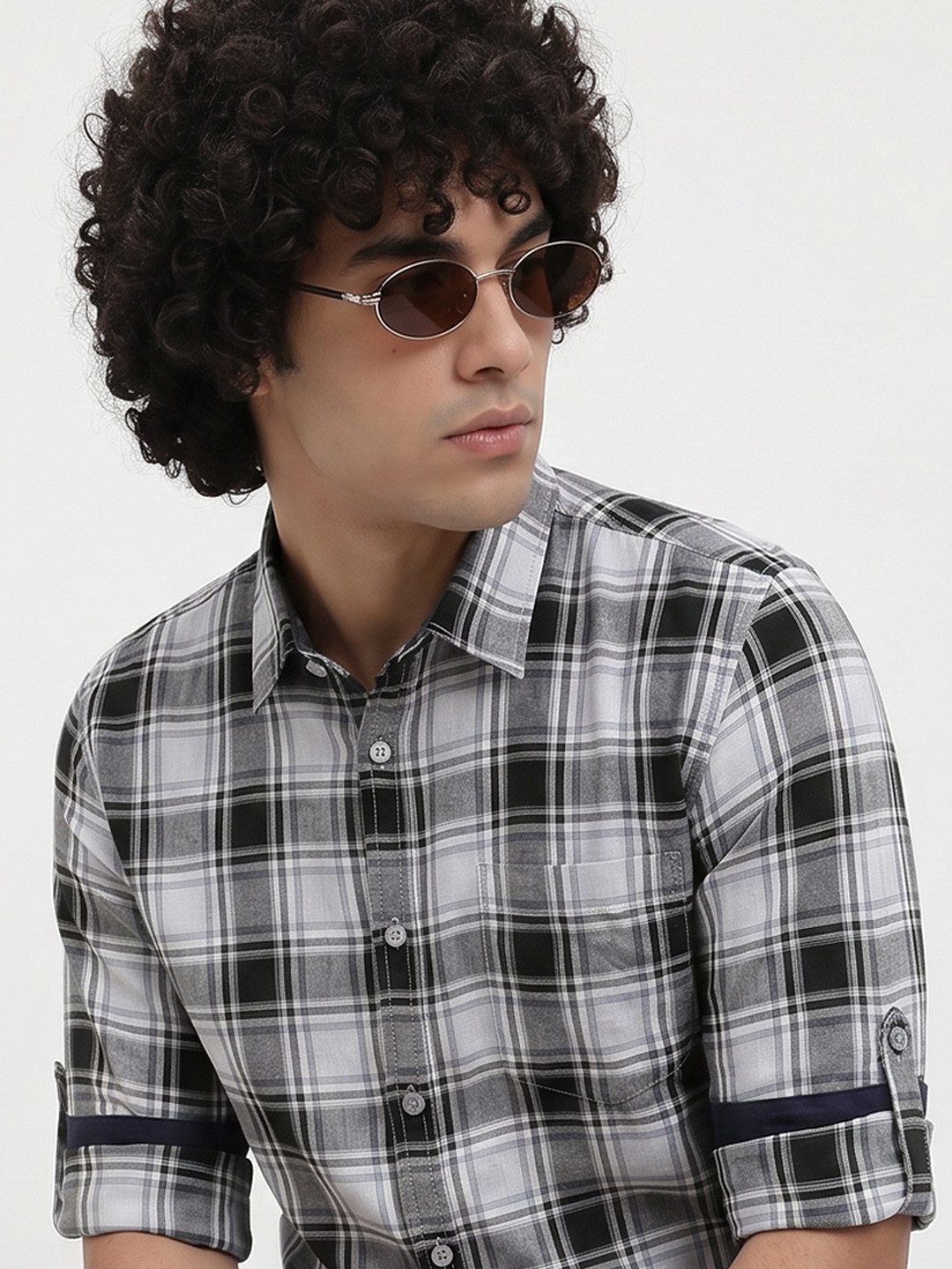 Roadster Life Co. Soft Touch Twill Plaid Casual Shirt