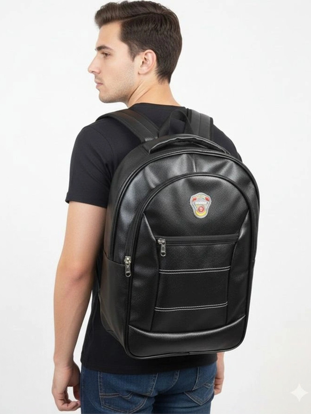 EVLINLIFESTYLE Unisex Solid Embellished Backpack