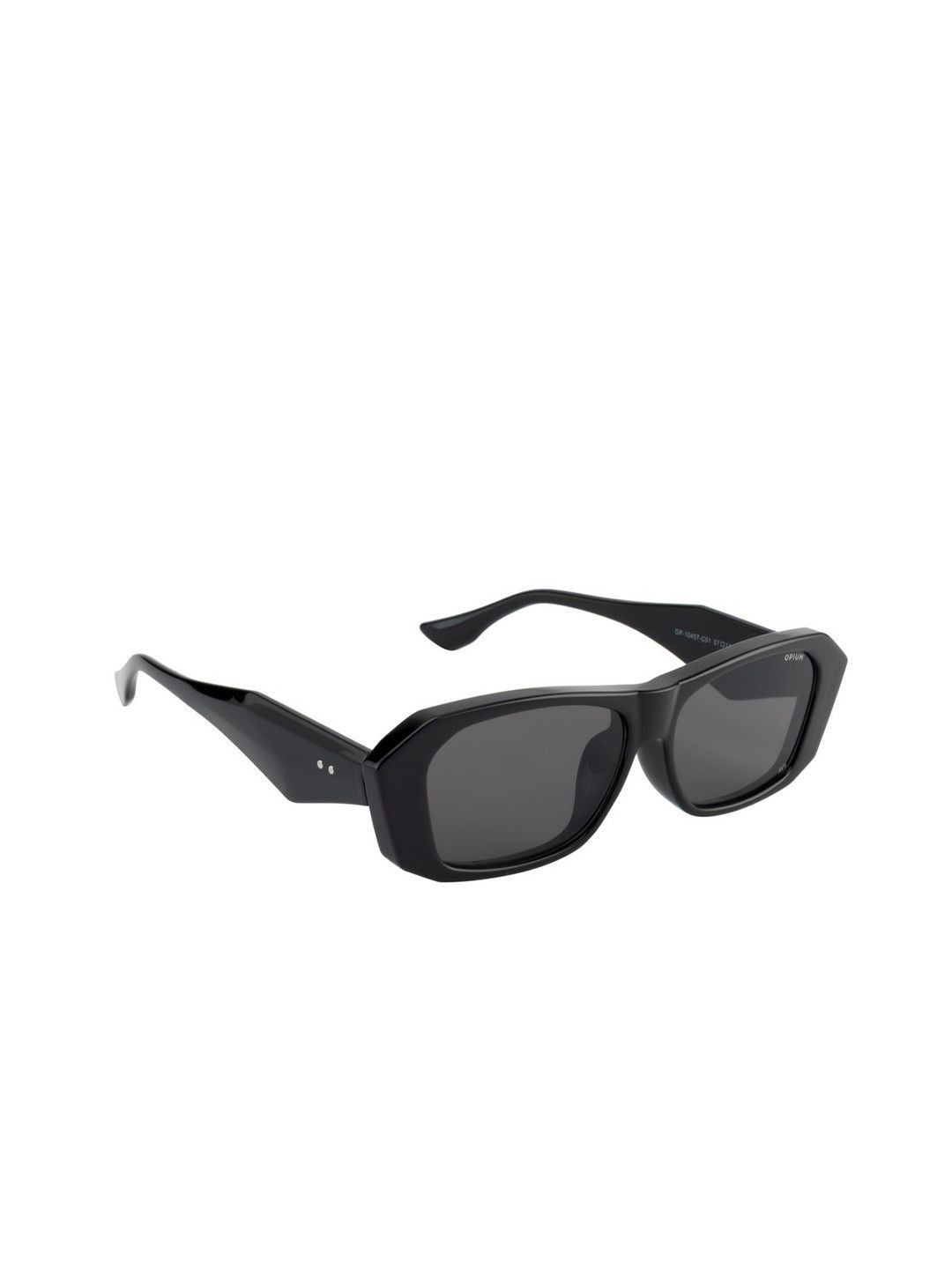 OPIUM Unisex Grey Lens & Black hexa Sunglasses