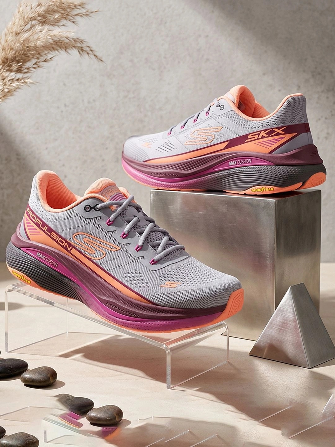 Skechers Max Cushioning Propulsion Women Running Sports Shoes