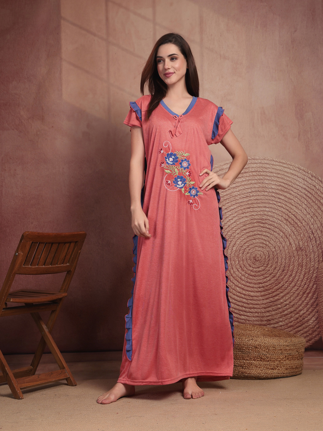 DressBerry Embroidered Maxi Nightdress
