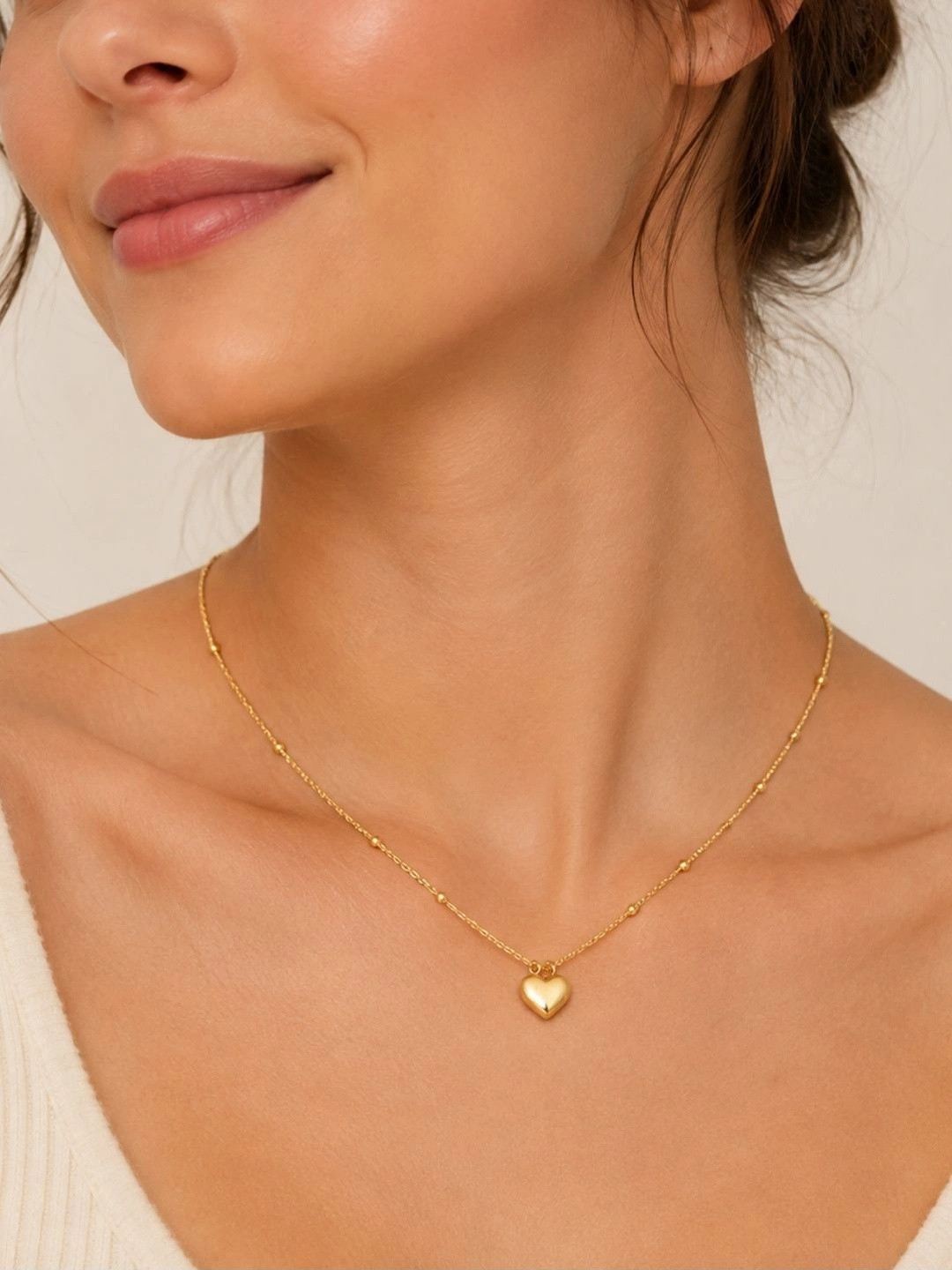 URVAA Heart Gold-Plated Necklace