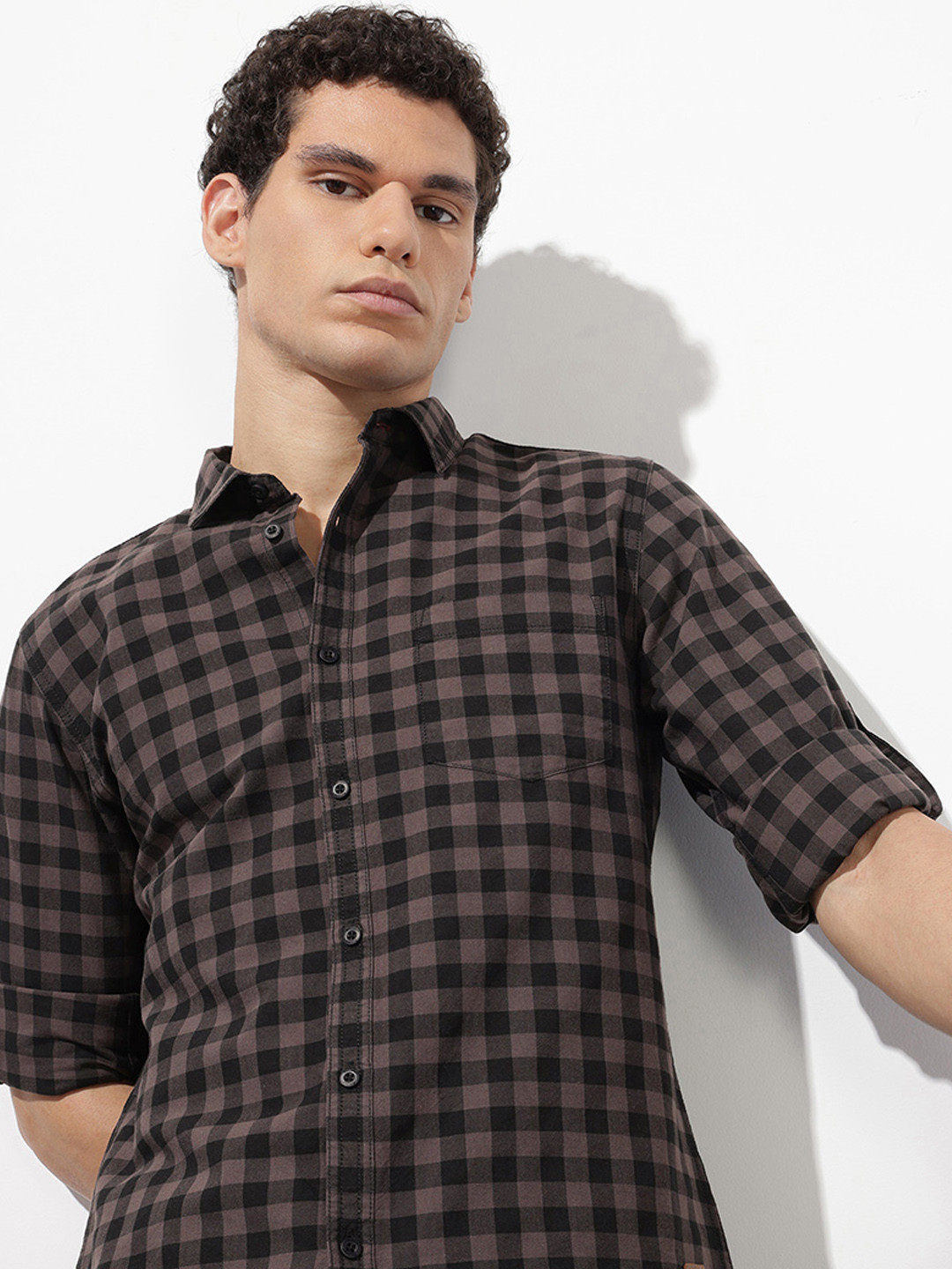 Roadster Life Co. Soft Touch Checked Casual Shirt