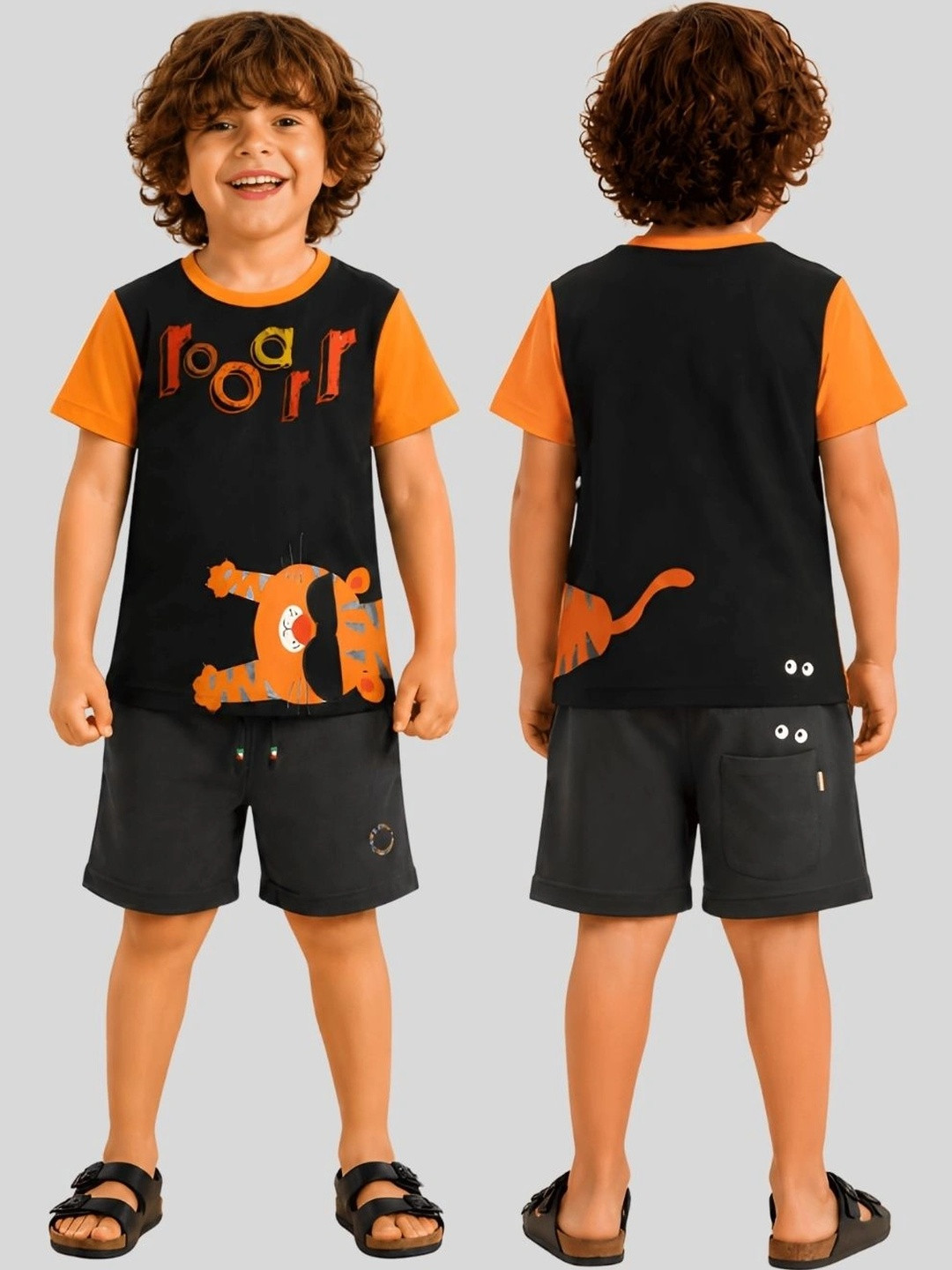 PILOLO Boys Graphic Printed Round Neck Cotton T-shirt