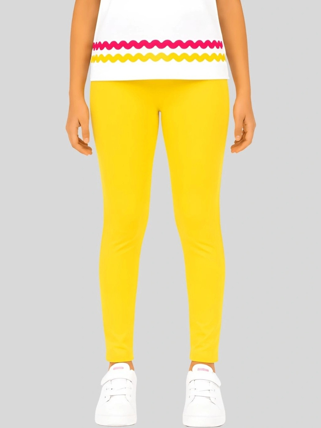 PILOLO Girls Mid Rise Ankle Length Leggings