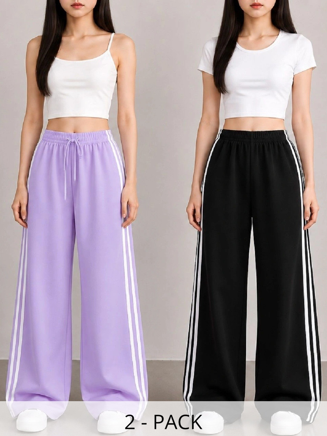 Miss & Chief Girls Pack of 2 Relaxed Fit Training Track Pants