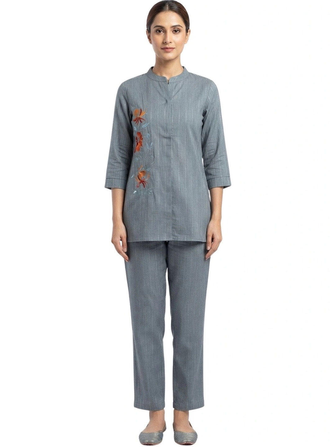 LAFURE Embroidered Tunic with Trousers