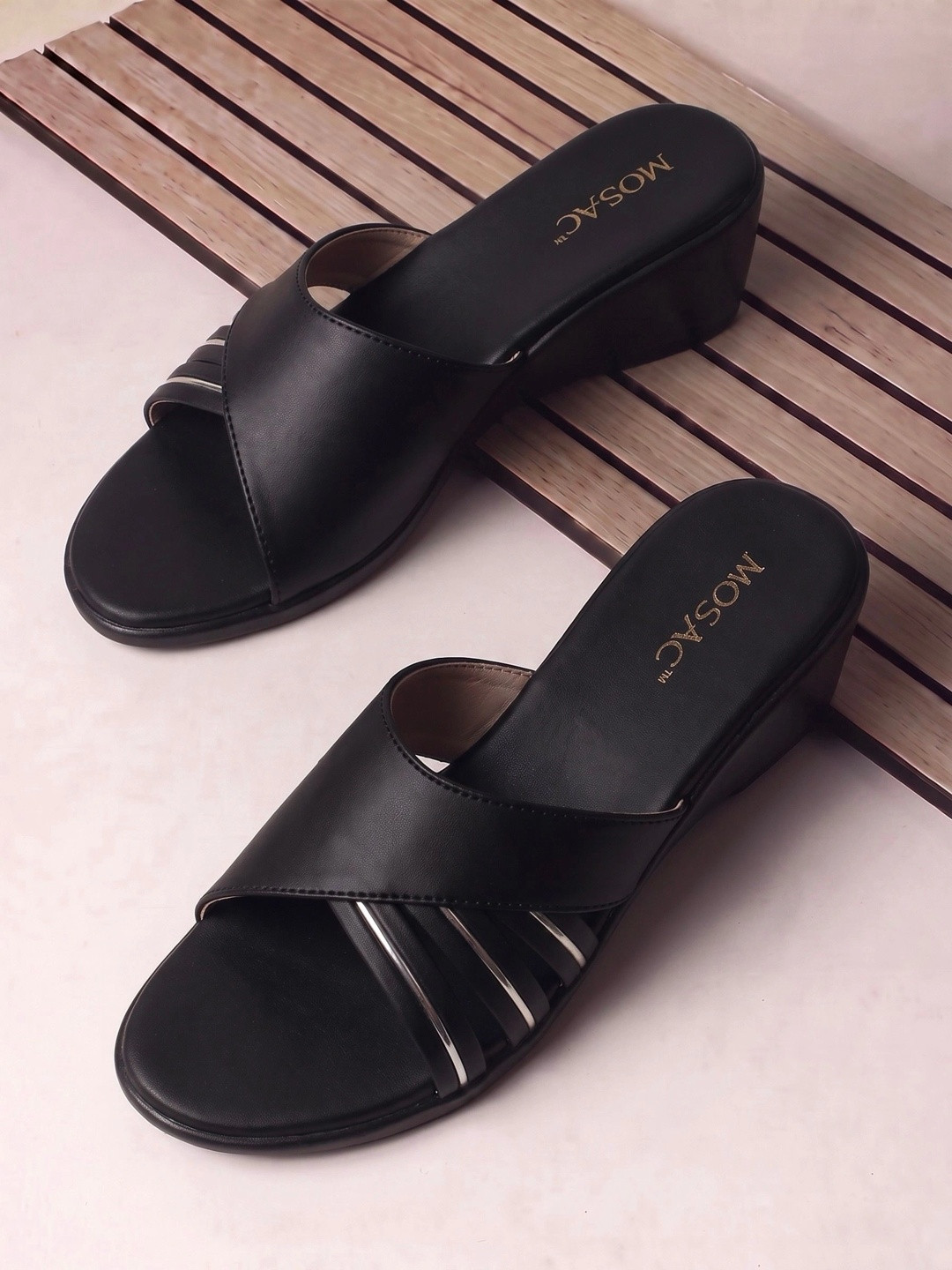 MOSAC Textured Wedge Mules