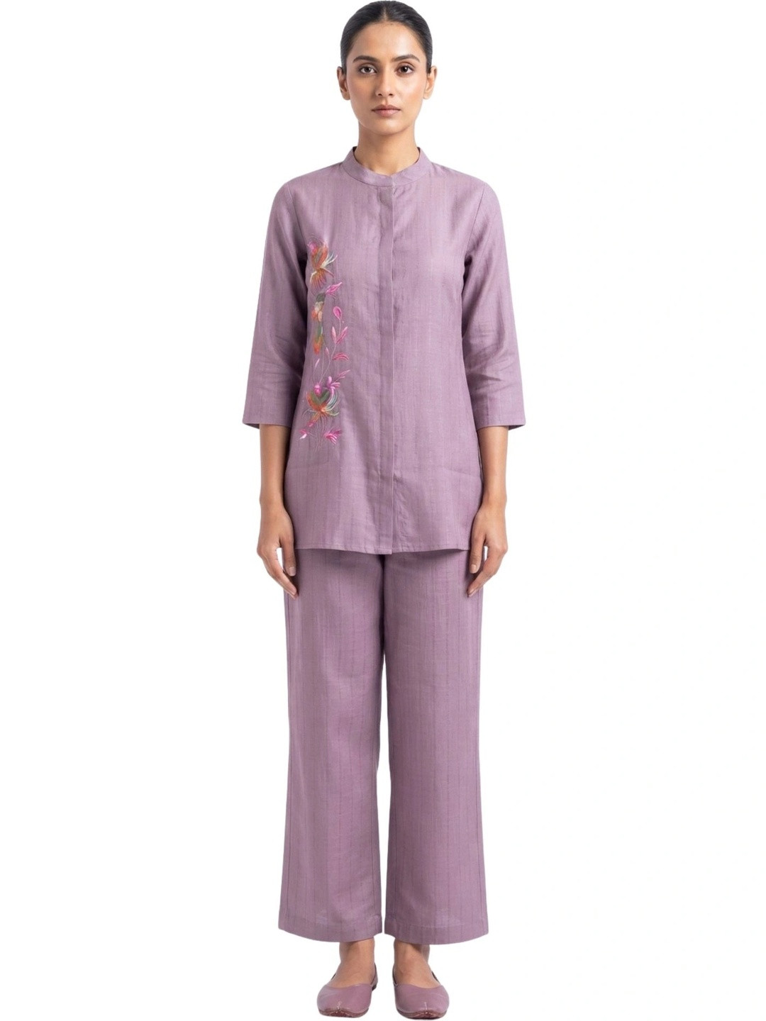 LAFURE Embroidered Tunic with Trousers