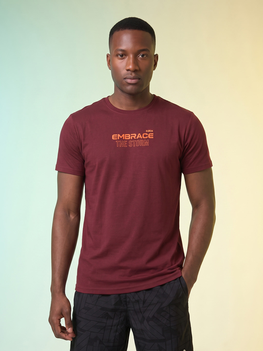 HRX by Hrithik Roshan Typography Printed T-shirt
