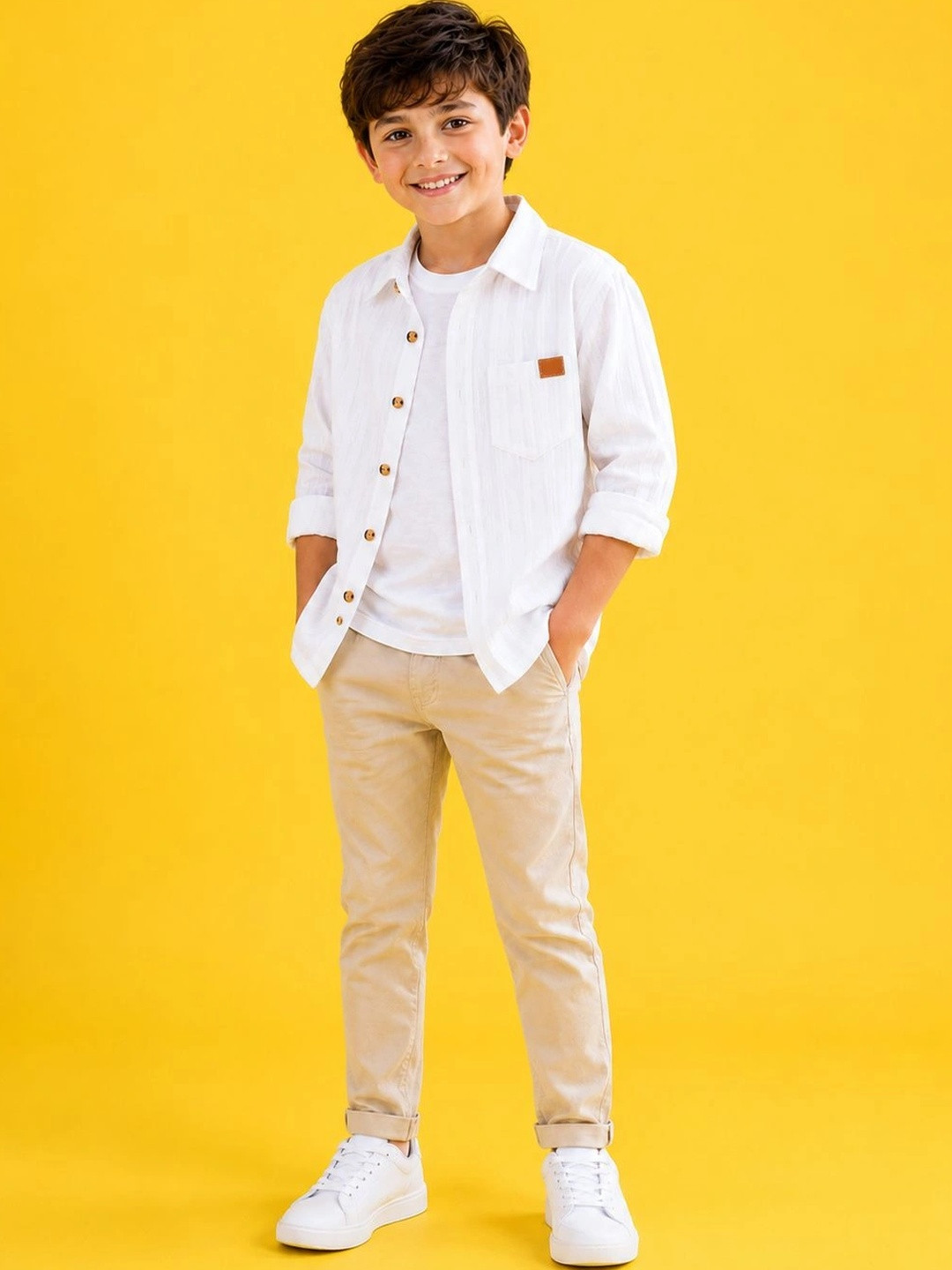 LA3MINE Boys Relaxed Casual Shirt