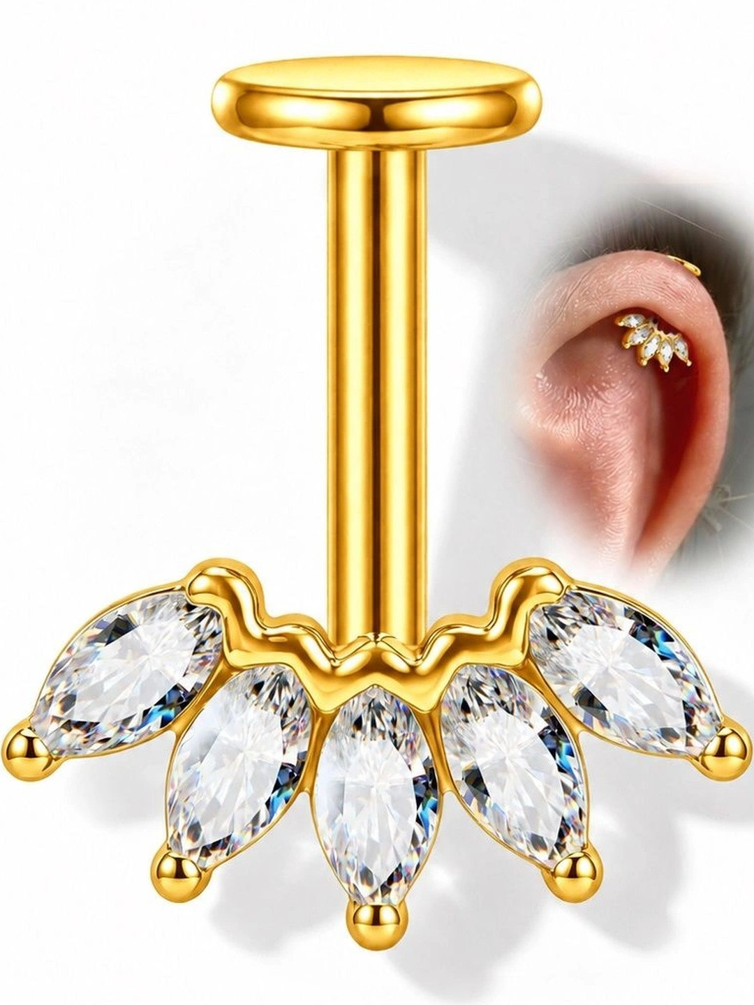 VAMA Floral Studs Earrings