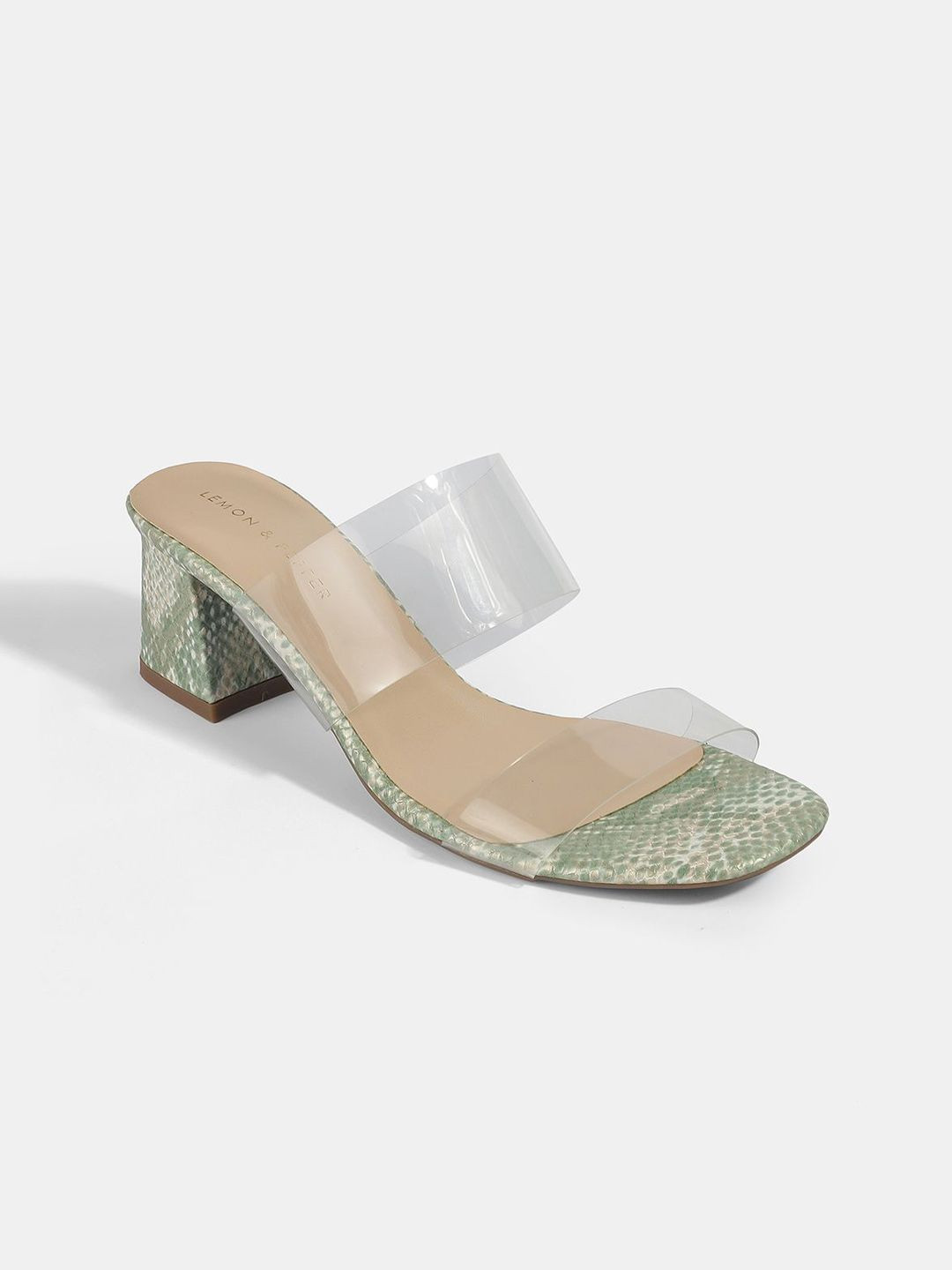 LEMON & PEPPER Women Open Toe Block Heels