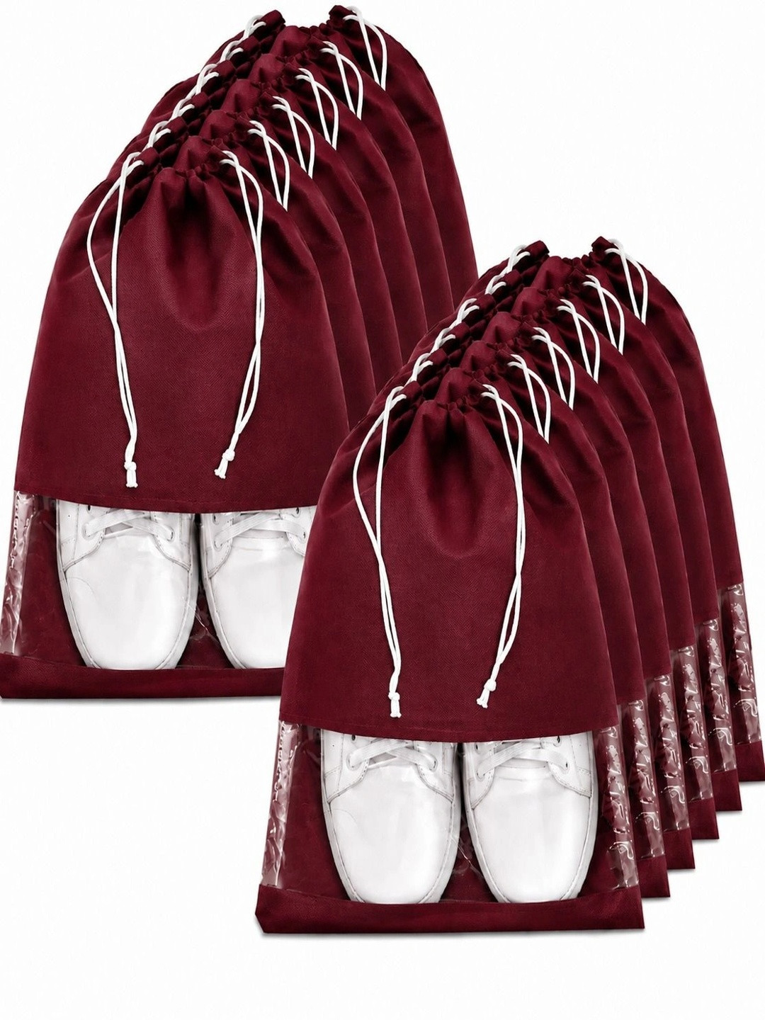 ADOREX Pack Of 12 Water Resistant Lightweight & Portable Shoe Bag