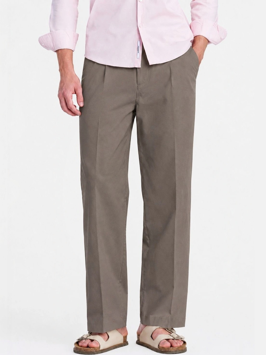 NOWI Men Pleated Trousers