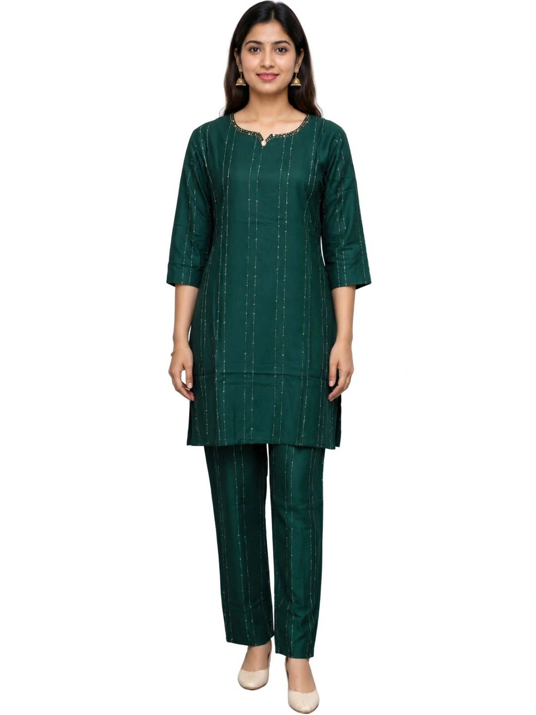 LAFURE Embellished Tunic with Trousers