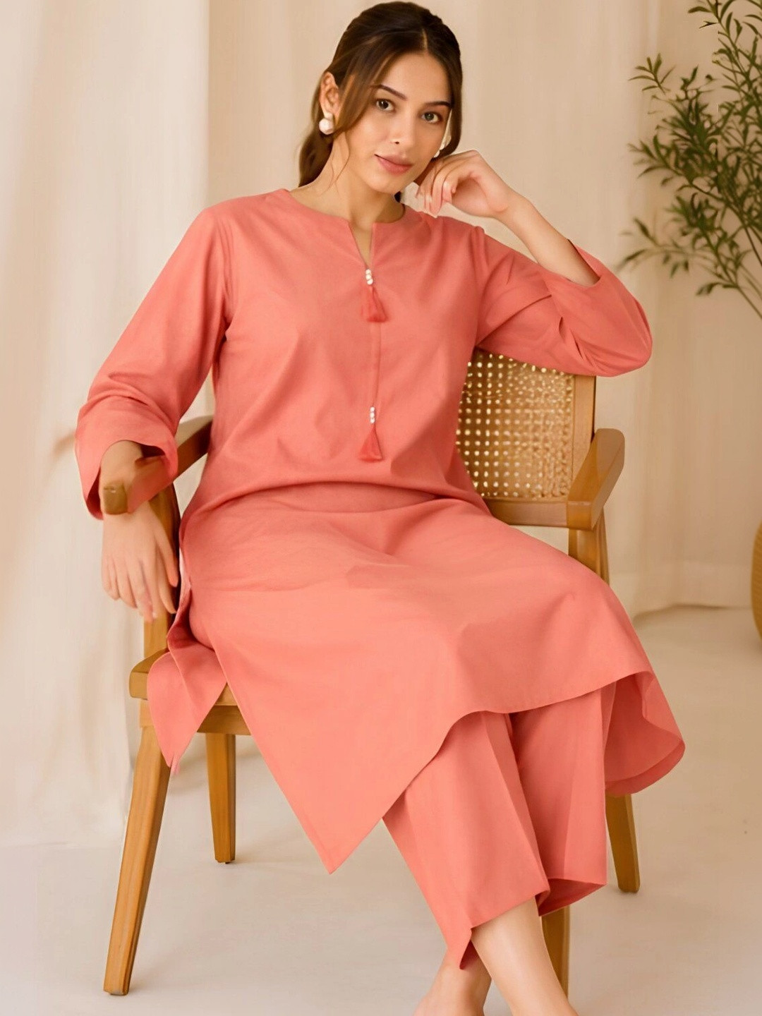 RAJAM Women Regular Kurta with Trousers
