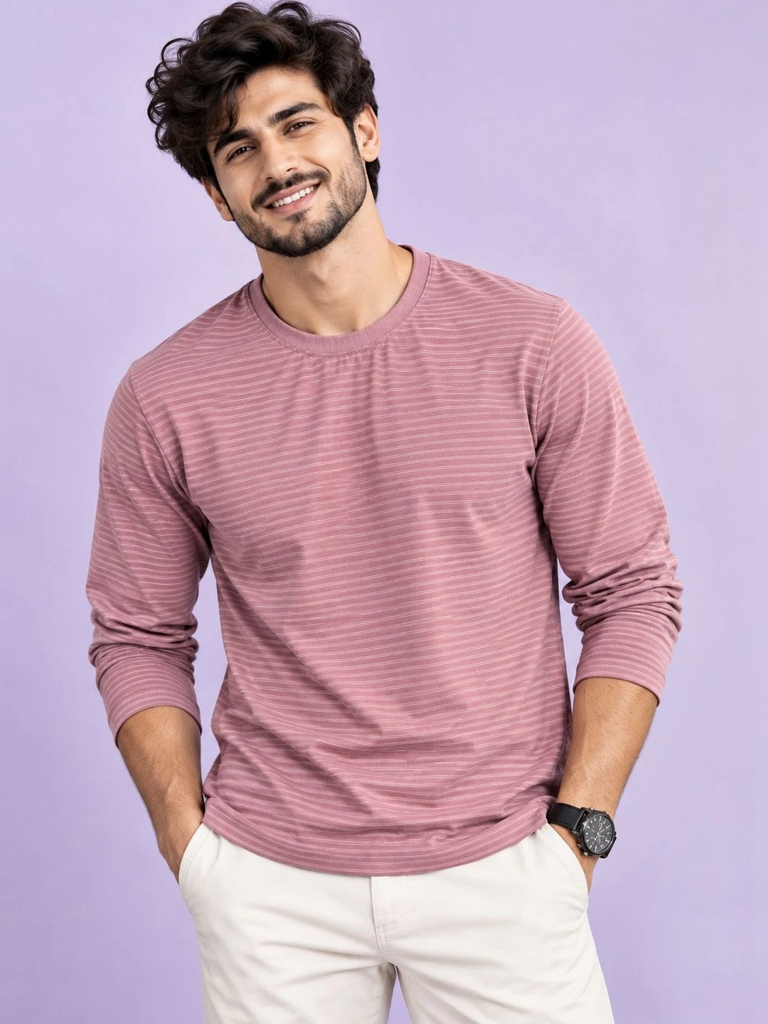 REE & PAR Men Striped T-shirt