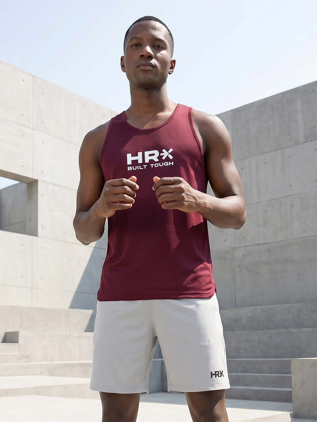 HRX by Hrithik Roshan Brand Logo Printed Rapid Dry Training T-shirt