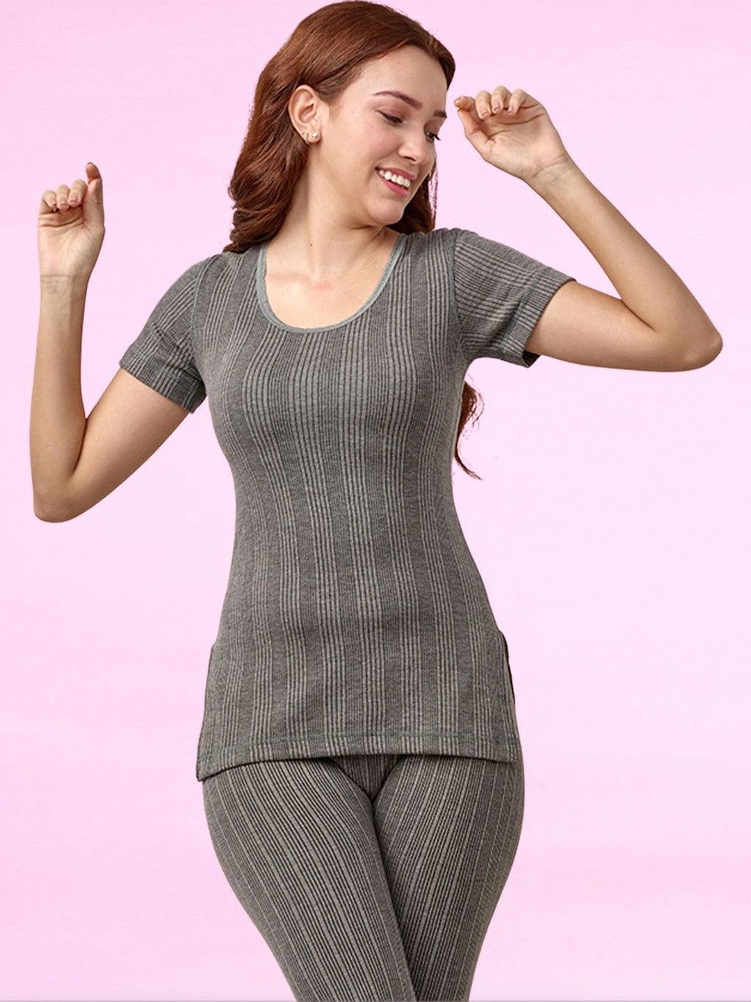 INFERNO Women Polycotton Halfslevee Long Thermal Top