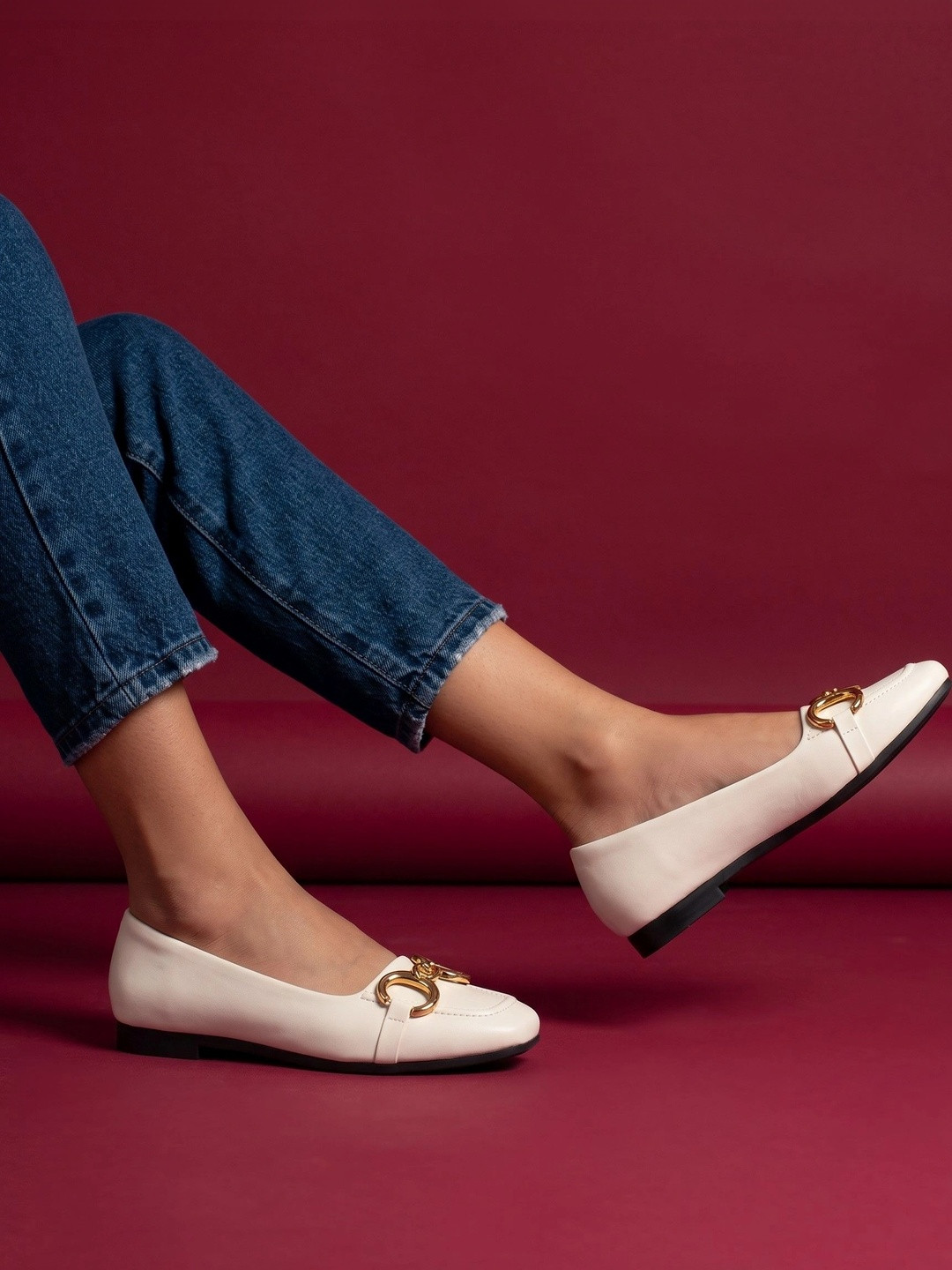 CORSICA Square Toe Slip-On Ballerinas