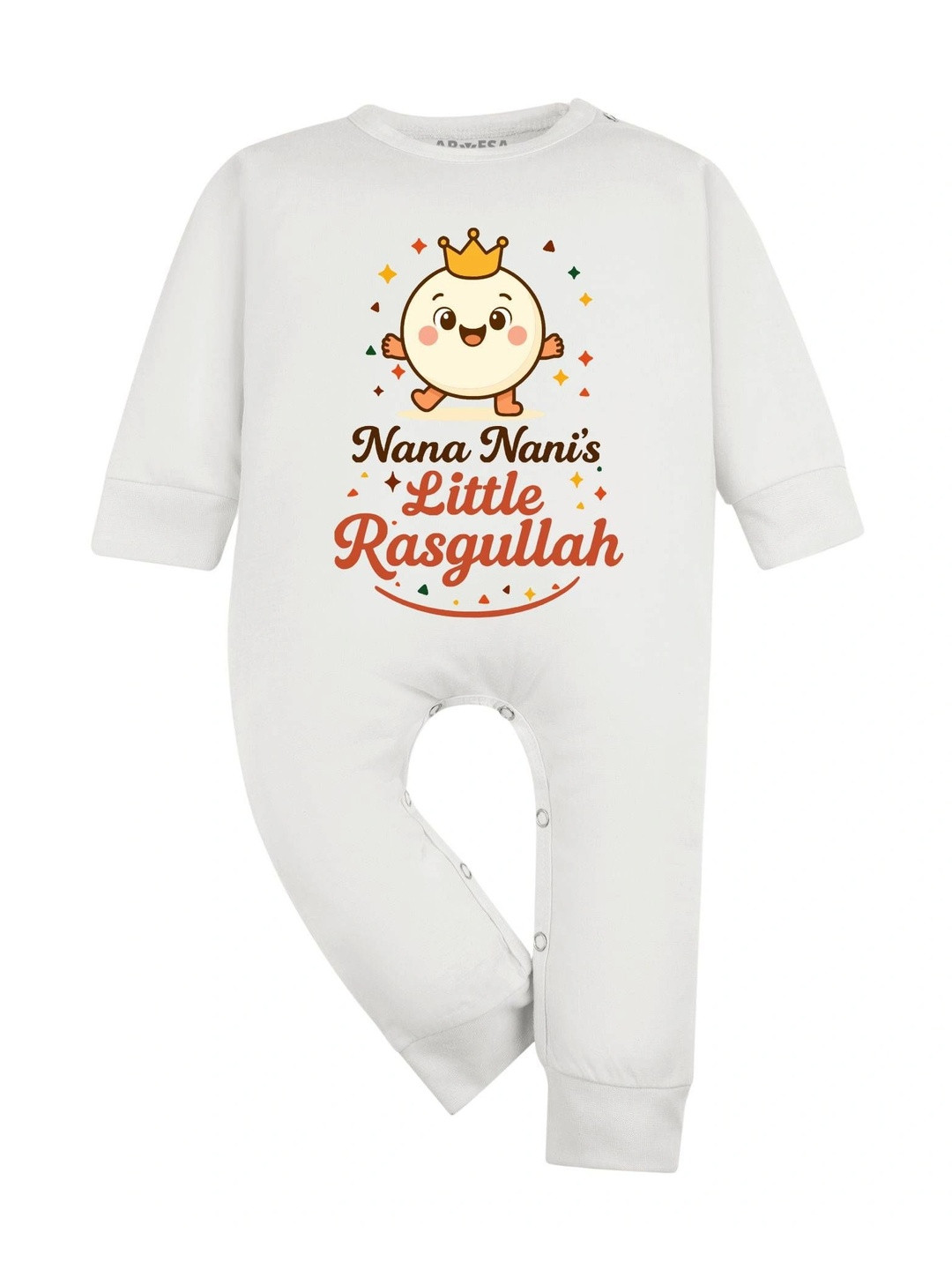Arvesa Kids-Unisex White Cotton Rompers