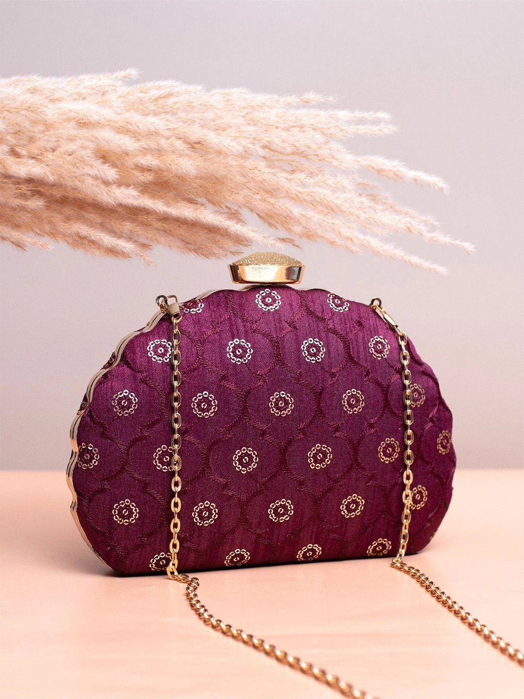Anouk Embroidered Embellished Box Clutch