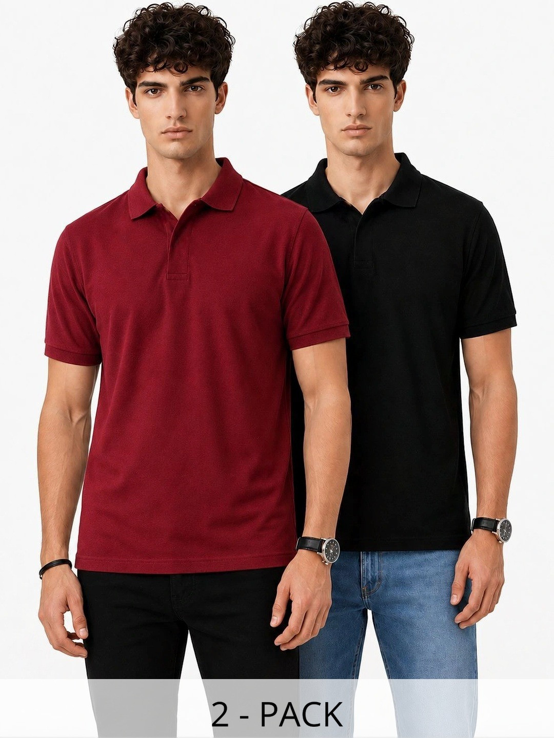 Roadster Men 2 Polo Collar T-shirt