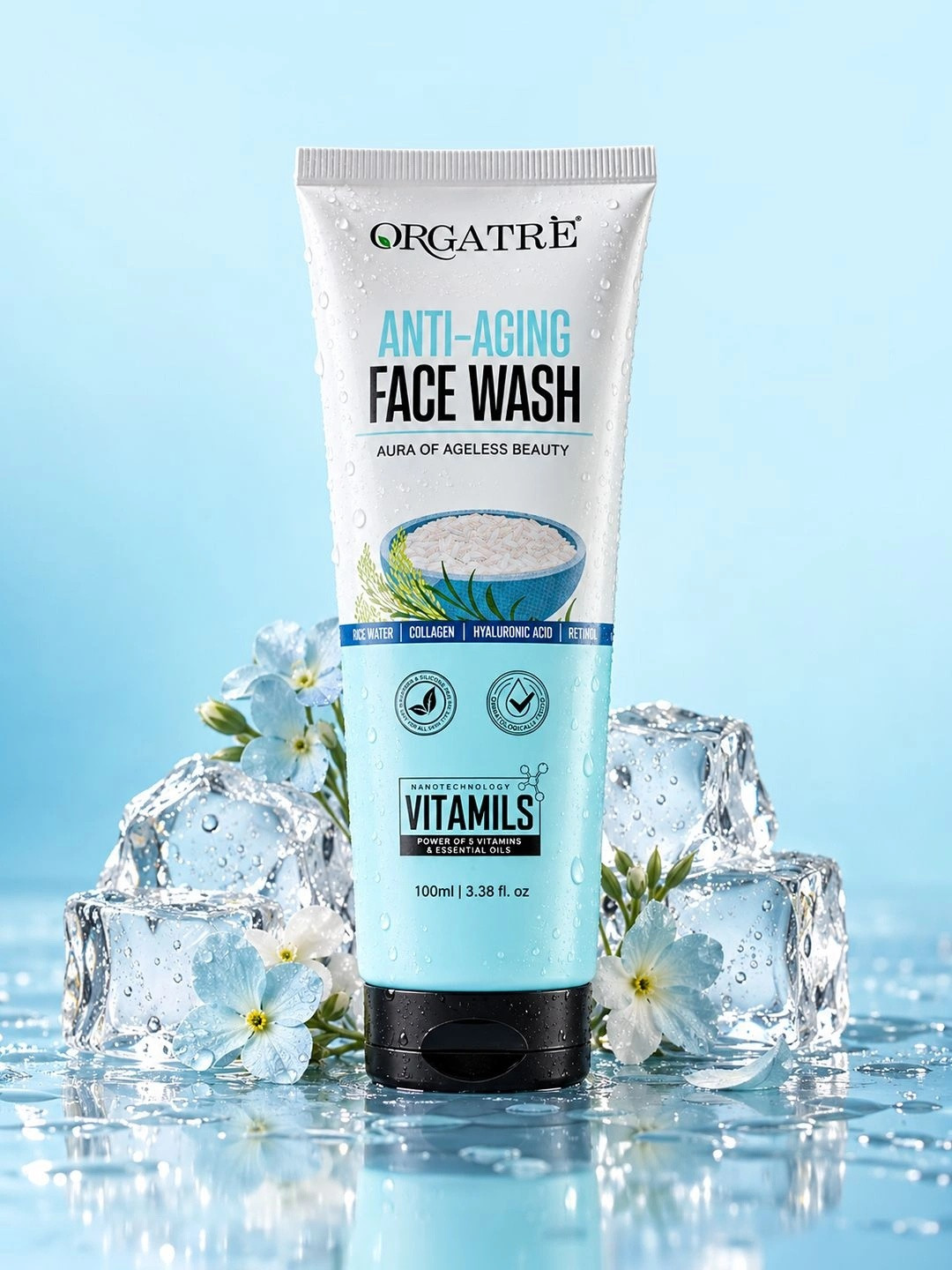 Orgatre Anti Aging Face Wash With Rice Water-100ml