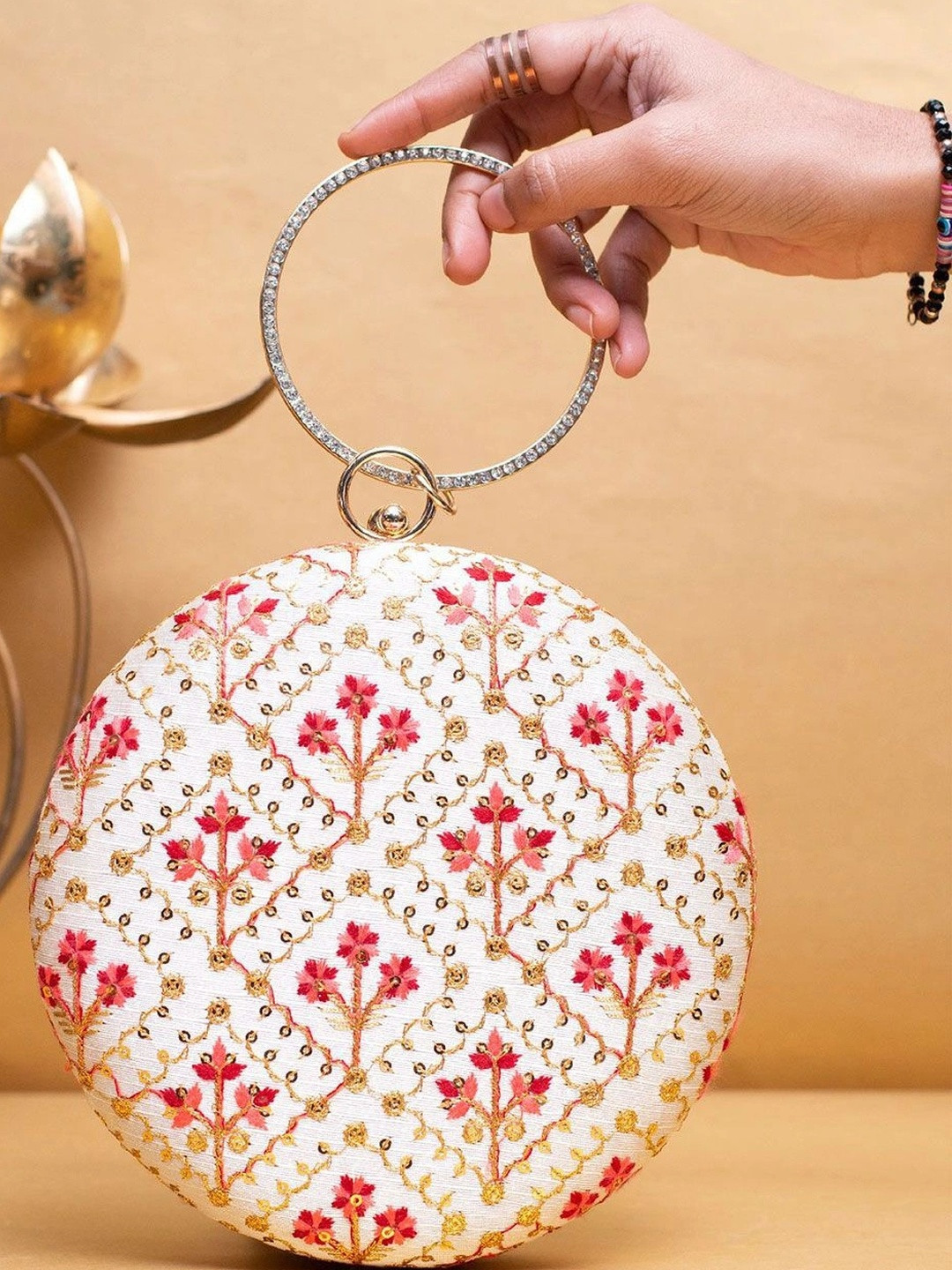 Anouk Embroidered Box Clutch