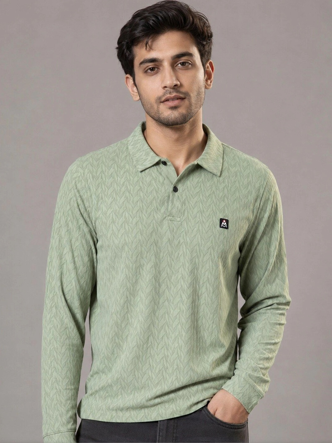 Monk Mode Men Polo Collar T-shirt
