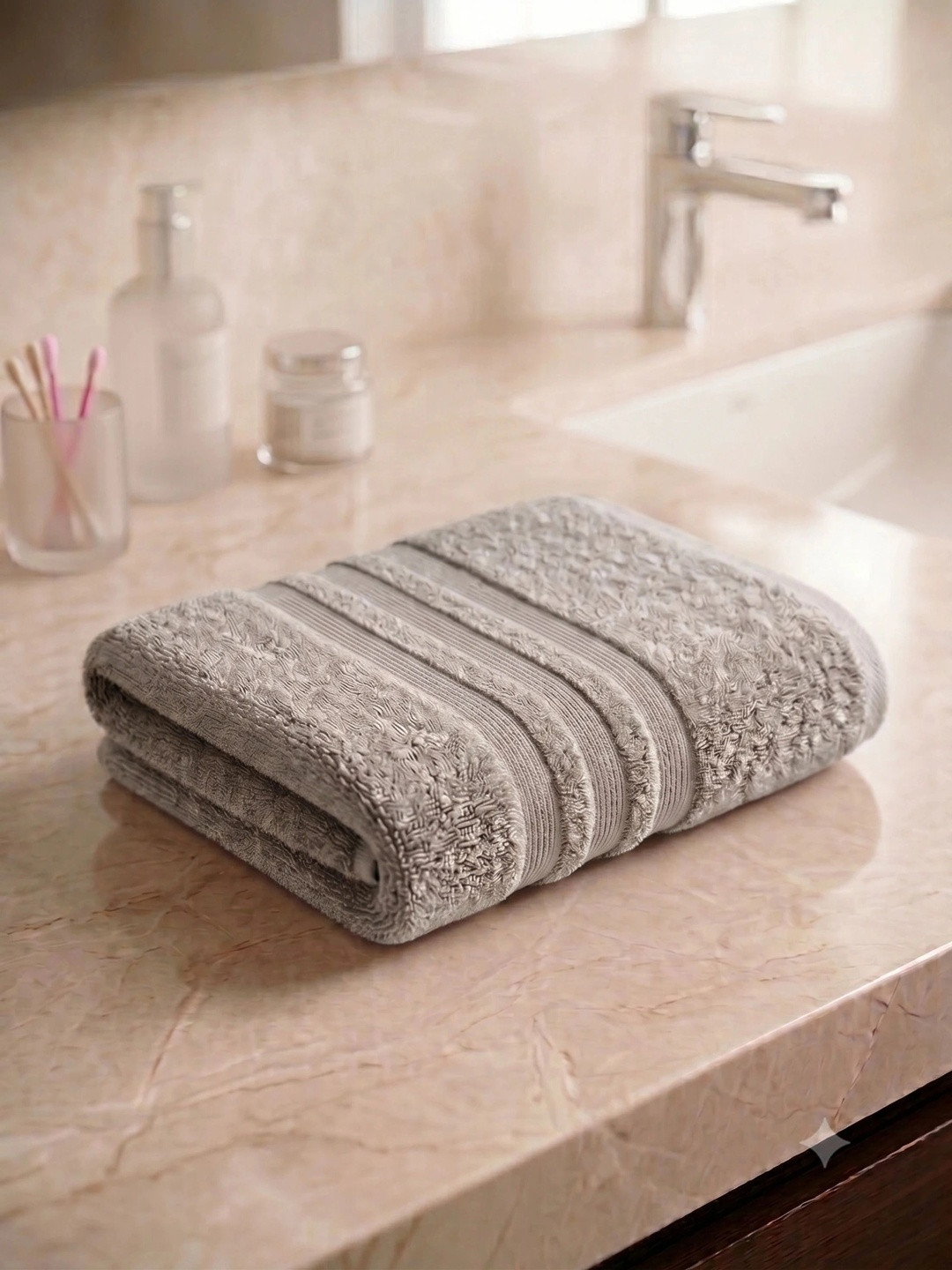 Weftora Grey 1 Cotton 450 GSM Bath Towel