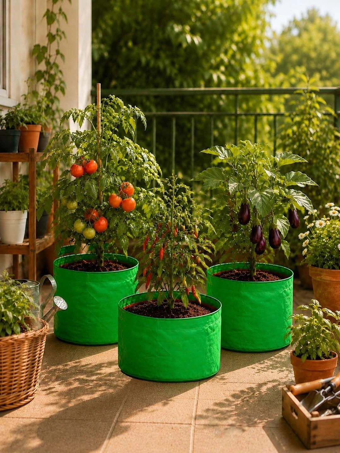 Grow Bags for Gardening Vegetables Herbs & Flowers Planter Bags