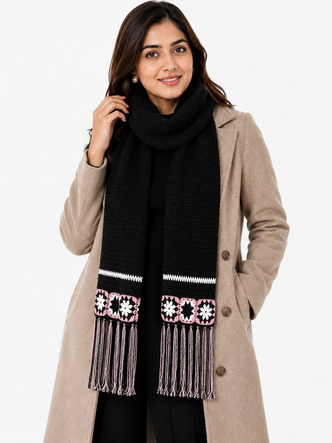 Amoldo Women Patterned Acrylic Mufflers