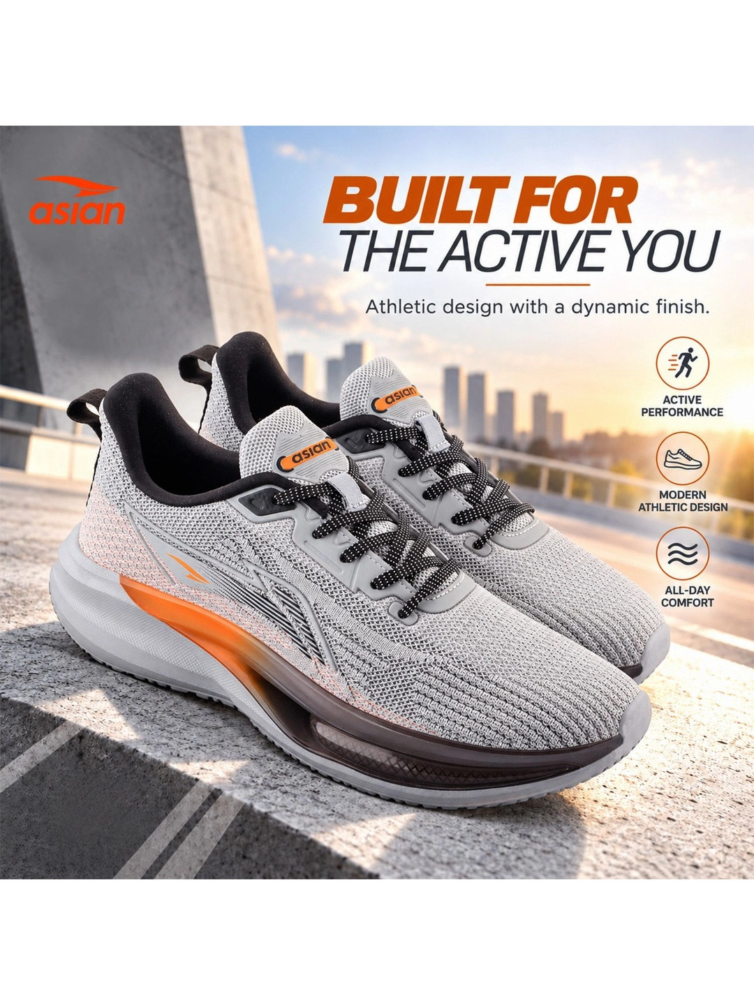 ASIAN Men Mesh Running Lightweight Shoes