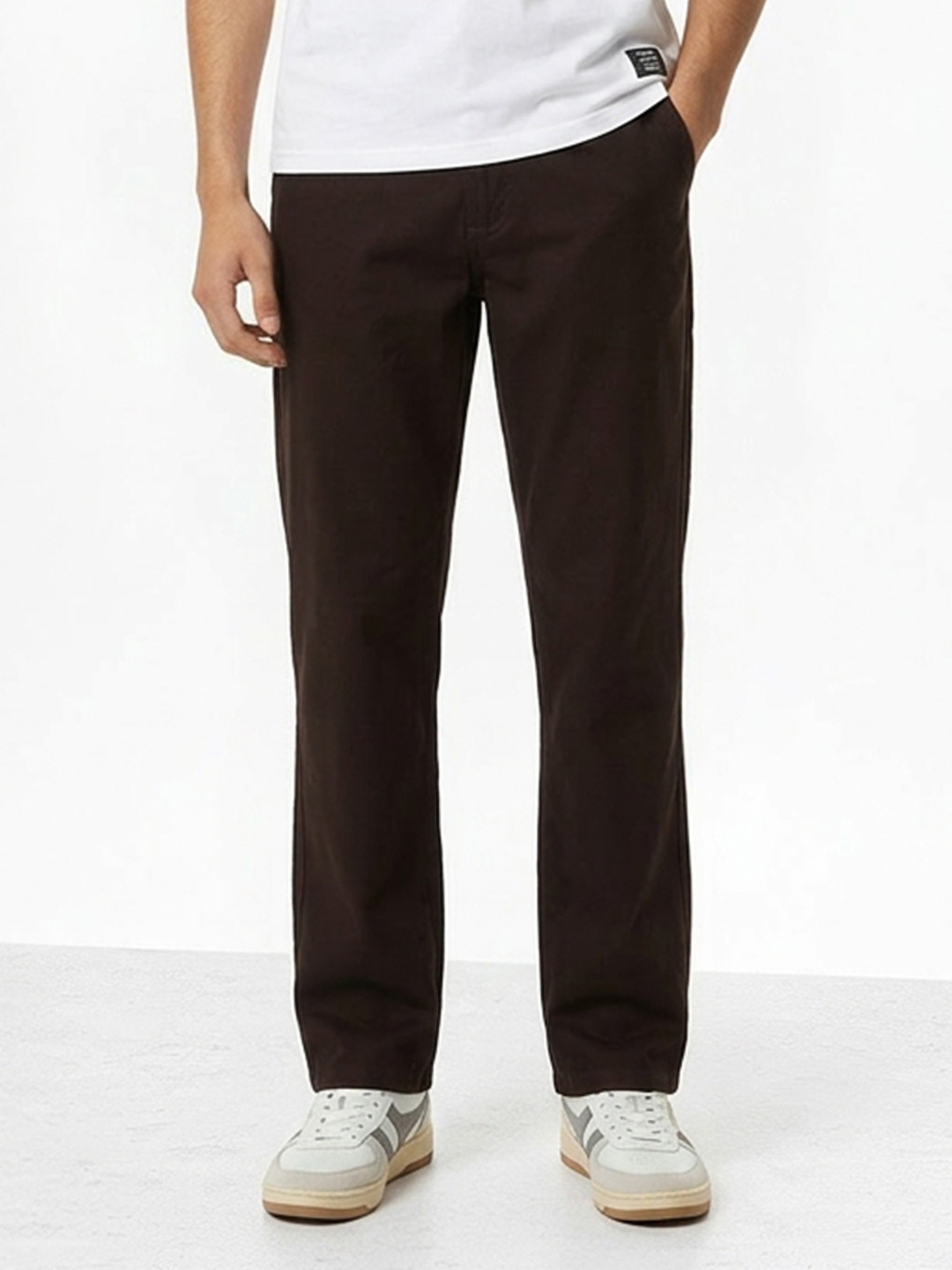 Aeropostale Men Regular Fit Soft Touch Brown Chino