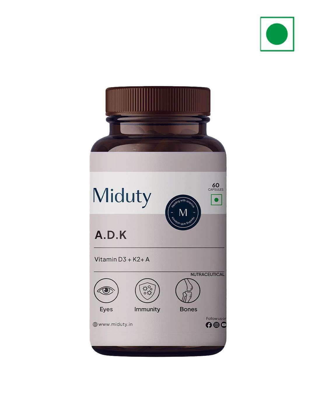 MIDUTY Vitamin ADK Capsules - 60 Capsules