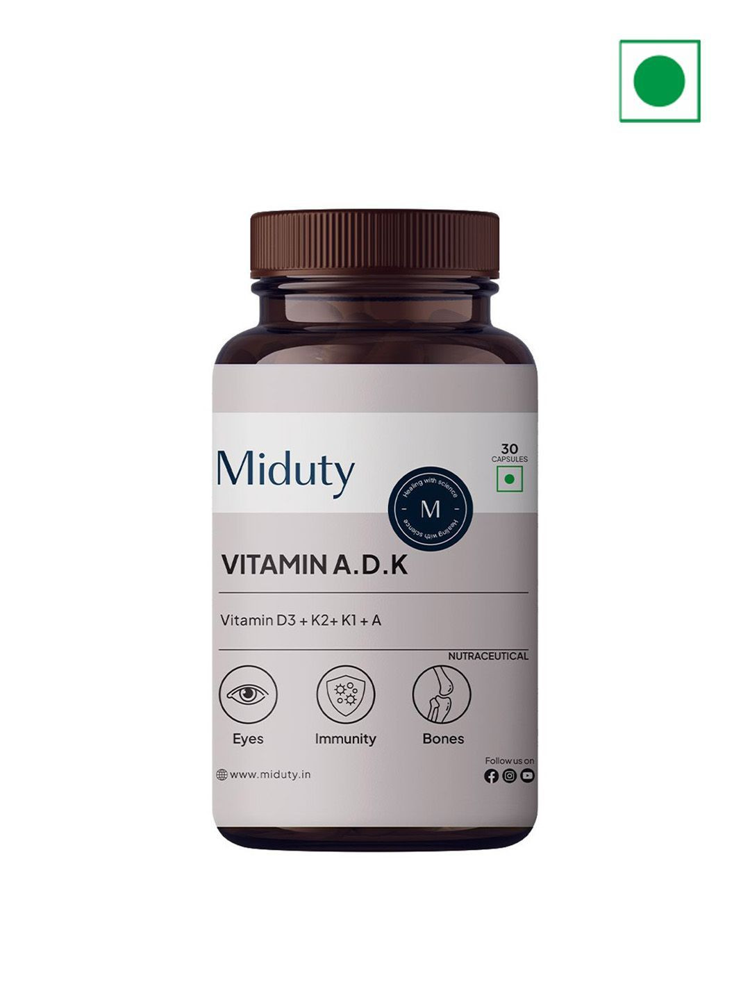 Miduty 30 Capsules Of Vitamin ADK