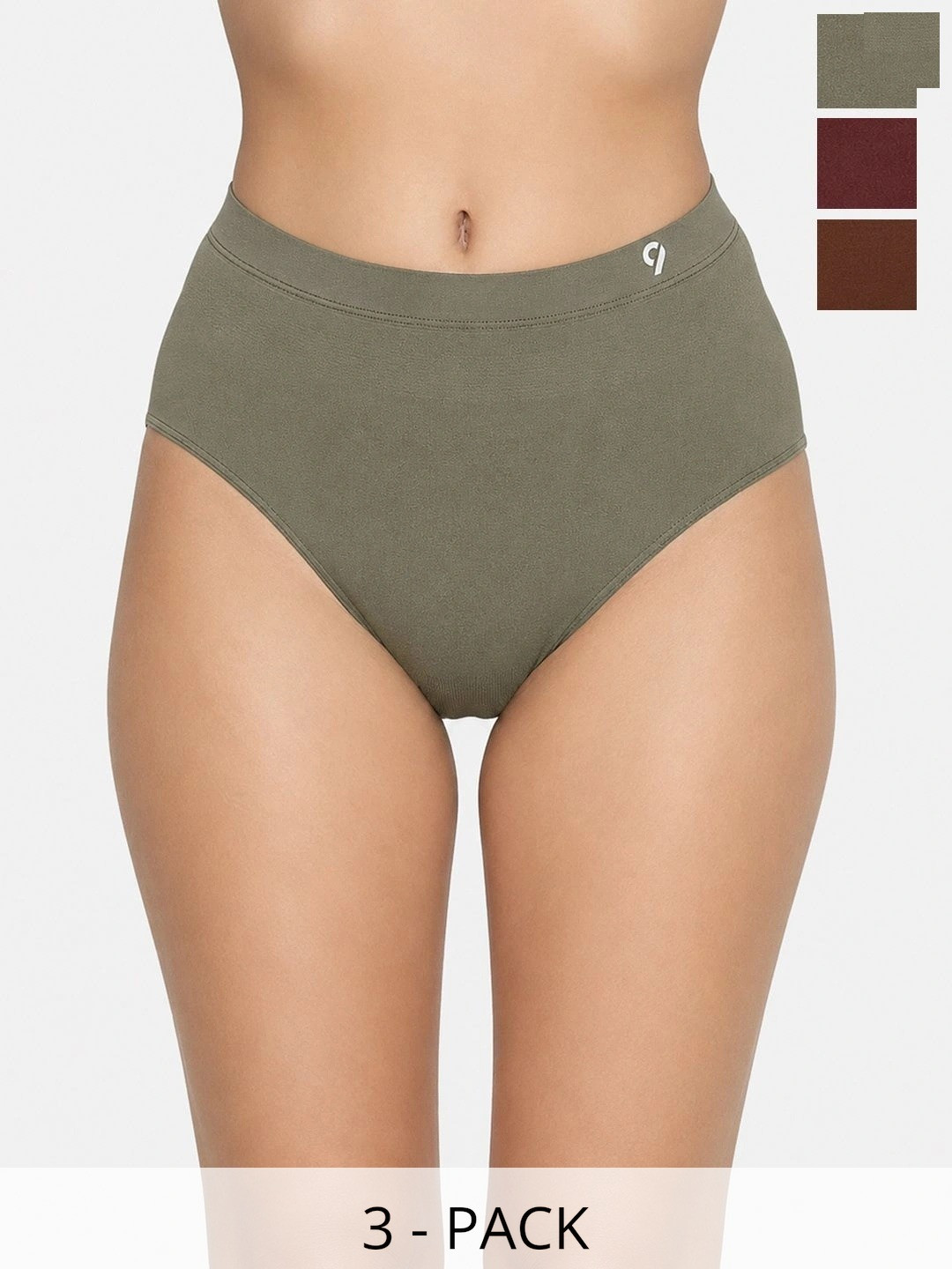 C9 AIRWEAR Women Pack of 3 Anti-Odour Seamless Assorted Basic Briefs