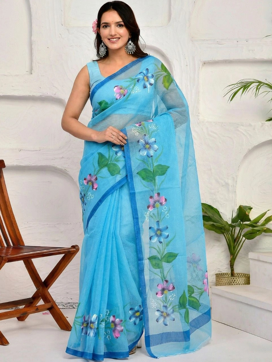 Doria Lifestyle Floral Kota Saree